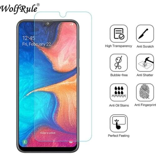 2PCS For Samsung Galaxy A20 Glass For Samsung A20 Tempered Glass 9H HD Screen Protector Protective Glass For Samsung A20 A205F