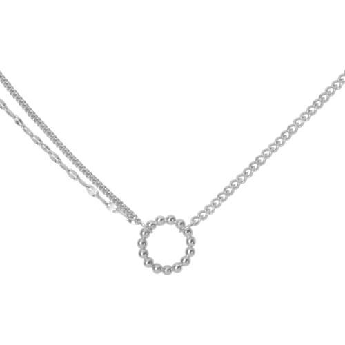 Necklace French Temperament Choker Neck Lace Female 2021 Trendy Design Fashion Double Chain Ring Clavicle Chain Necklace