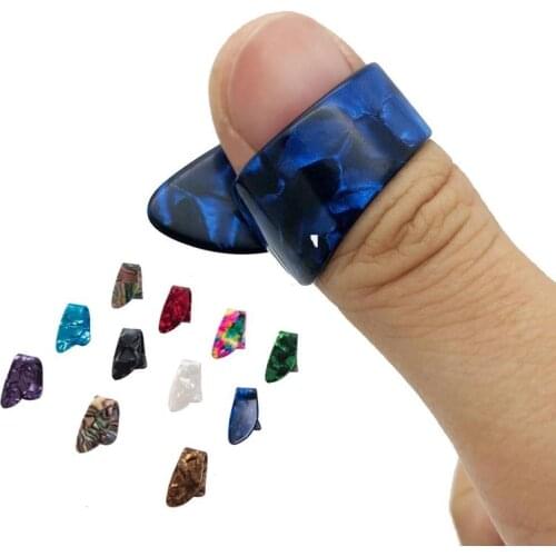 1 piece Thumb Finger Guitar Pick Celluloid Mediator Thumbpick for Acoustic Electric Guitarra Random Color