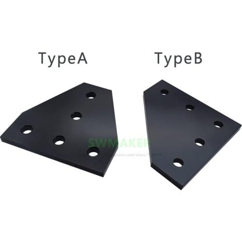 1 pcs T Slot / L Shape black / silver Joining Plate for 2020 v-slot Aluminum Profile 3D Printer CNC machine