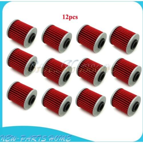 12pcs Oil Filter For Kawasaki KX250F KX250 Suzuki rmz 250 450 EVO 300 250 4 Stroke Pit Bike Motorcycle