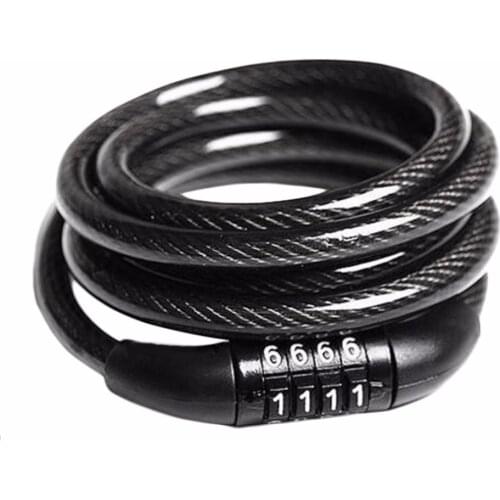 4 Digit Combination Password Bike Bicycle Lock Steel Wire Security Cable Wholesale Bicycle Lock Hot Sale Dropshipping