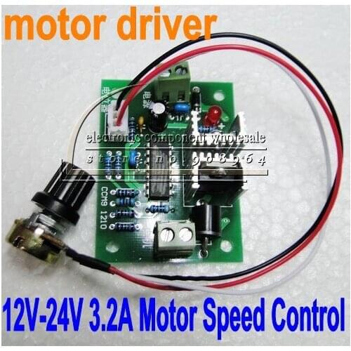 5pcs/lot Unidirection DC motor drive driver 12V-24V 3.2A Motor Speed Control PWM Controller