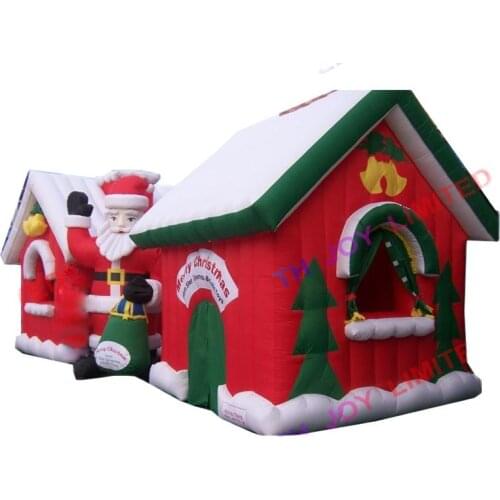 Free shipping inflatable santa grotto inflatable Christmas house for sale, santa house for outdoor event