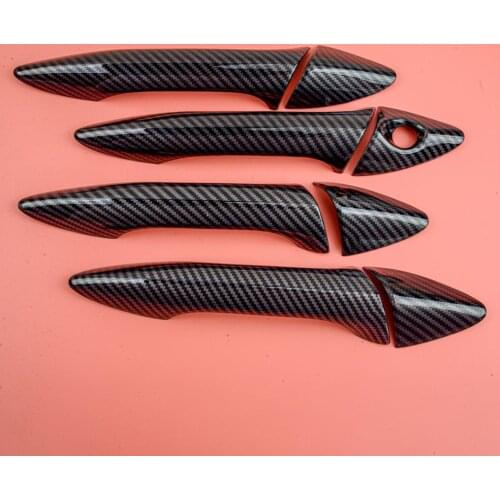 1 Set Car Carbon Fiber Style Outside Door Handle Covers Trims Fit For Hyundai Elantra Sedan 2011 2012 2013 2014 2015 2016
