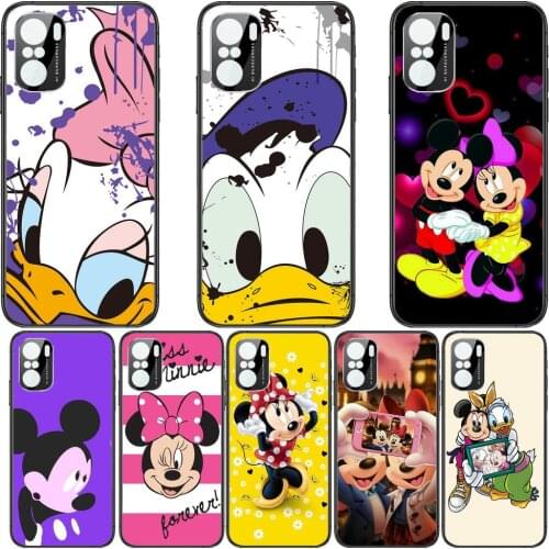 Mickey Mouse and Donald Duck Phone Case For xiaomi redmi POCO F1 F2 F3 X3 Pro M3 9C 10T Lite NFC Anime Black Cover Silicone Back
