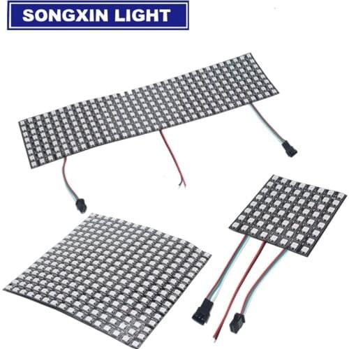 WS2812B Flexible Pixel 8x8 16x16 8x32 SK6812 Individuell Adressierbare Digitale led-modul Panel Flexible DIY Display Board DC5V