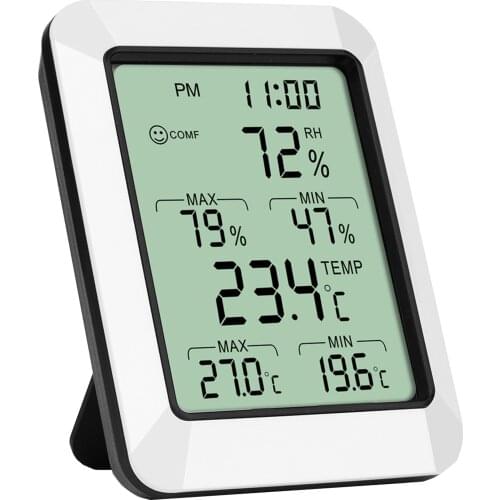 Indoor LCD Electronic Temperature Humidity Meter Digital Thermometer Hygrometer Weather Station Alarm Clock RZ820 Temperature