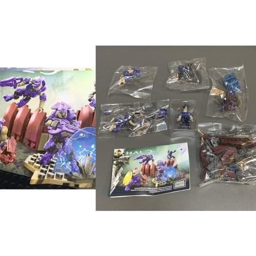 Mega Bloks Construx Minifigure Halo Purple Covenant Storm Lance Elite Minor Grunt Building Kit Models New Toys Collectibles
