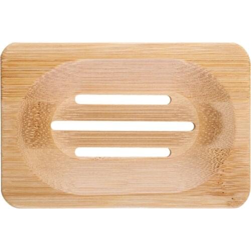 Natural Wood Shower Soap Tray Dish Storage Holder Plate Soap Water Filter Dishes