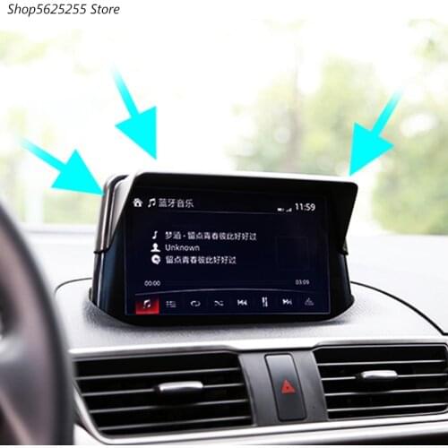 Navigation Screen Sunshade For Mazda 3 2020 2021 2017 2018 Accessories Modification Display Shield Shading Plate Anti-reflective