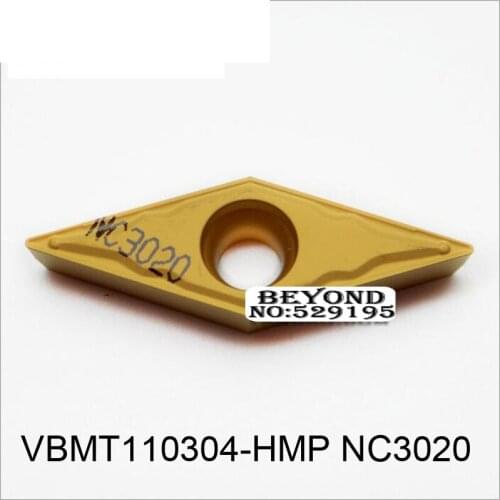 Original Korloy VBMT110304-HMP NC3020 VBMT 110304 Carbide Turning Inserts for Steel Carbide Inserts Lathe Cutter Tools CNC