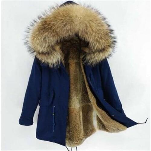 7XL Winter Mens Natural Big Raccoon Fur Long Parka Overcoat Real Fur Hooded Coat Casual Army Tactical Jackets Brand Warm Male