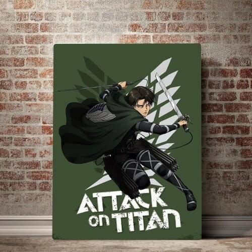 Attack on Titan Posters Levi Ackerman for Kids Canvas Anime Wall Art Pictures Home Decor Paintings For Living Room Decorations