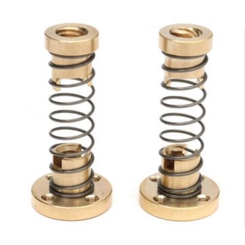 KuaiJieWei 3D printer Store T8 Anti-Backlash Spring Loaded Nut For 12mm Acme Threaded Rod Lead Screws