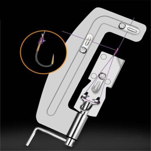 1pc Stainless Steel Semi-automatic Fishing Hook Line Tier Tie Binding Supplies Accessories Tackle