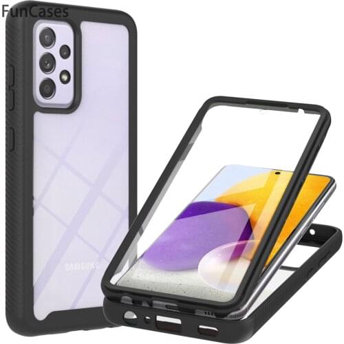 Cases Luxury For ajax Samsung A72 Raised Camera Edge Carcaso sFor Coverage Samsung Galaxy phone A72 4G Front And Back Galasy