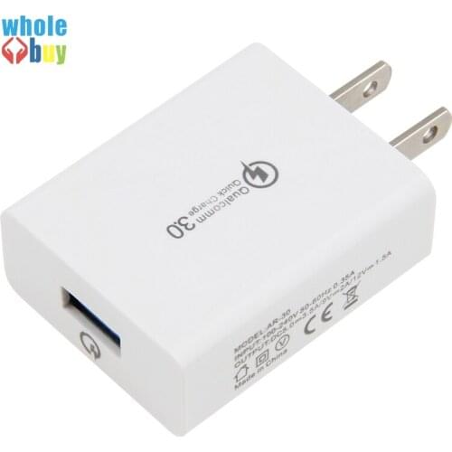 50pcs Quick Charge 3.0 9V 2A US Plug USB Wall Charger Power Travel AC Adapter for IPhone for Samsung for Huawei Universal