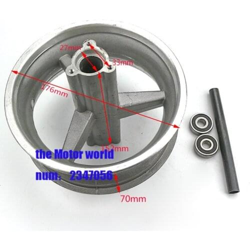 Aluminum Wheel 110/50-6.5 and 90/65-6.5 rear Hub for pocket bike 47cc 49cc