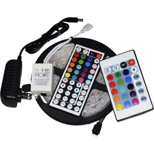 LED Strip Lights Bluetooth RGB 5050 Waterproof Color Changing DIY Light Strips with Music Function App 44 Keys RF Remote Control