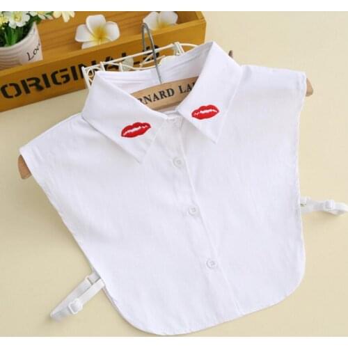 Blouse sweater decorative white wild shirt false collar pearl women Elegant Ladies Handmade Pearls Bead Drill Beads Holder