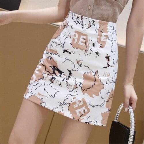 2020 Women skirt Short Slim Wild A-line Hip skirt Big size XXL