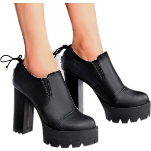 2020 New Autumn Women Pumps Fashion Women Shoes Thick Heel Shallow Mouth Women High Heels Plus Size Free Shipping