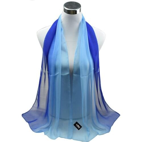 Summer New arrival Fashion Chiffon scarves Gradient colors georgette female silk scarves 50 *160cm Q5A16007