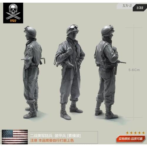 1/35 World War II US Army Army soldiers armored soldiers resin soldiers element model XN-3