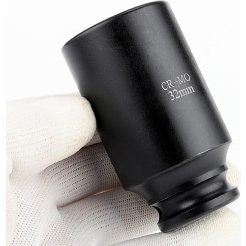 1pcs 1/2 Inch 78mm Lengthened Heavy Duty Sleeve Hex bolt nut 8mm-32mm for electric impact wrench air impact wrench Metric socket