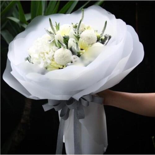 10pcs/set Translucent Waterproof Flower Wrapping Paper Floral Bouquet Packaging Materials Flowers Decoration Wrap Floral Packag