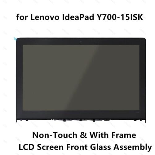 15.6'' Full LCD Screen Display Panel Front Glass Assembly with Frame for Lenovo Ideapad Y700-15ACZ 80NY Non-Touch 5D10K37618