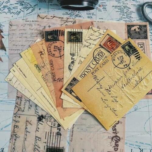 16sheets/set Vintage Material Paper DIY scrapbook base collage diary happy plan gift wrapping decoration material paper