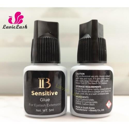 2 bottles/lot IB glue Sensitive Glue fast drying Individual eyelash extensions glue black cap 5ml/bottle