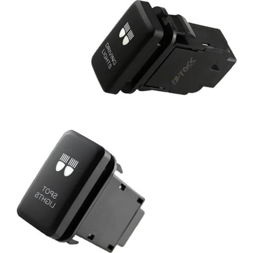 2 Piece 12V 3A LED LIGHT BAR and SPOT LIGHTS Push Button Switch for Toyota Hilux Car