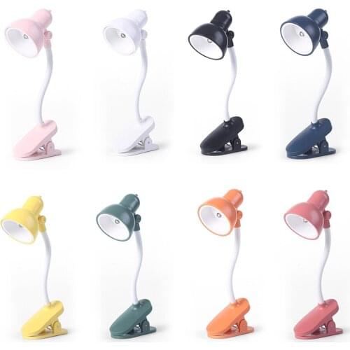 2 pieces Mini Clip Table Light Portable LED Reading Lamp Battery Operated Desktop Book Light Adjustable Night Lamp Desk Lighting