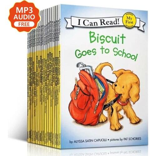 22 Books/Set Biscuit Series English Picture Books Kids I Can Read Story Reading Book Educaction for Children Montessori