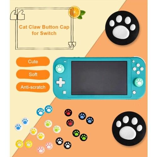 4pcs Cat Paw Thumb Grips for PS5 PS4 PS3 Xbox One 360 Controller 3D Analog Stick Covers Silicone Thumbstick Caps