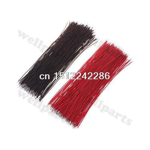 400pcs Motherboard Jumper Cable Wires Tinned 10cm Black & Red