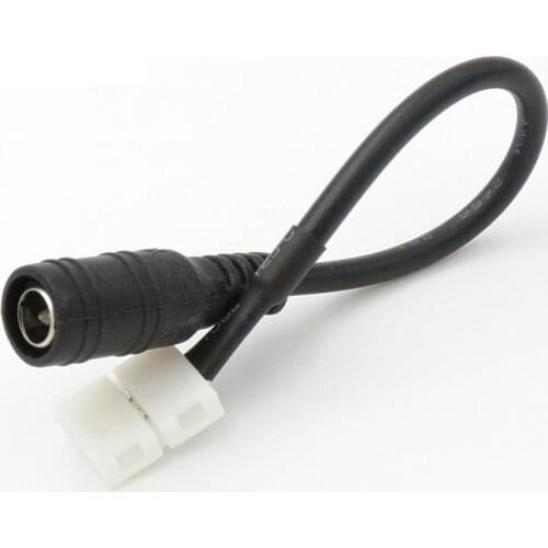 5pcs/lot 8mm female DC power plug quick connector,wire with 2 pin solderless connector for 8mm width 3528 LED strip Free Shiping