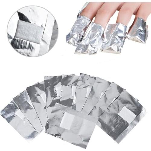 50% Hot Sale 50/100/200Pcs Nail Polish Remover Foils Wraps Soak Off Gel Removal Cotton Pads