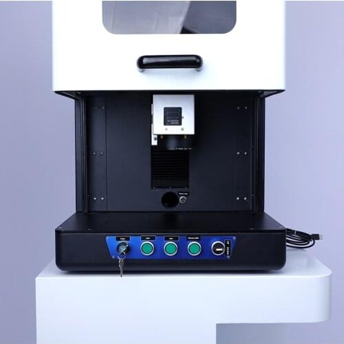Automatic enclosed fiber laser marking machine 20 w 30w 50watt laser metal marking machine for plastics rubber