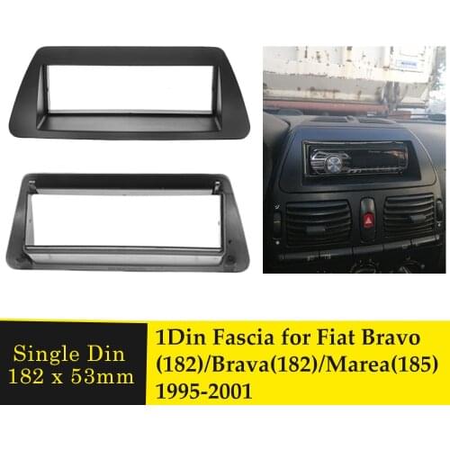 One Din Car Radio Fascia For Fiat Bravo 182 Brava 182 Marea 185 1995-2001 Stereo CD DVD Panel Installation Kit Frame Plate Bezel
