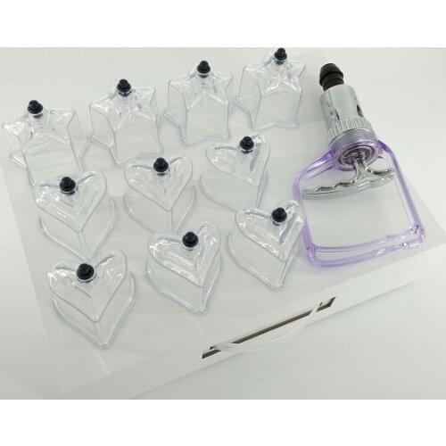 10 Pieces Love-star Shape Cupping Cups Set Suction Cups Jar Set Plastic Vacuum Suction Therapy Cupping Set Cans for Massage