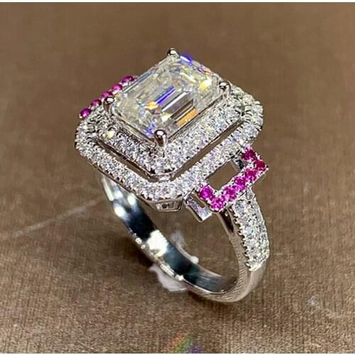 CAOSHI Exquisite Luxury Women Wedding Rings Charming Crystal Jewelry for Party Gorgeous Design Accessories Female Aesthetic Gift