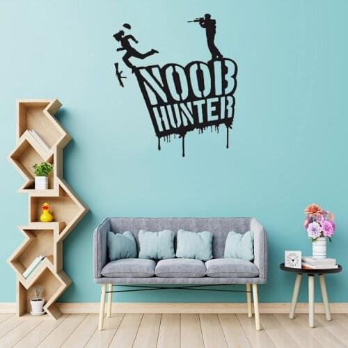 Kids Room Wall Murals Art Sign Home Decor Removable Living Room Vinyl Stickers Hunter Decal Noob G13
