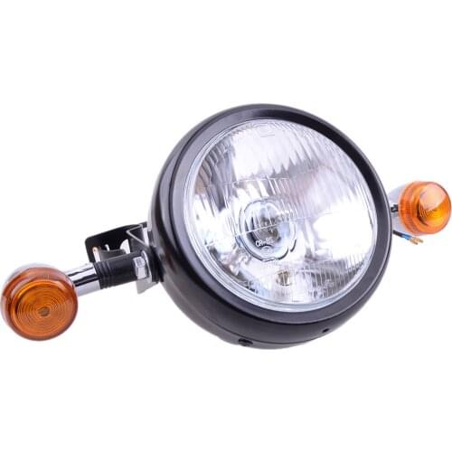 Motorcycle Vintage Style Front Headlight Turn Signal Light with Mount Fit For Custom Motor Metric Cruisers Choppers bikes