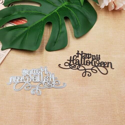 Halloween metal cutting scrapbook, embossed Halloween happy cutting for decorative production of greeting CARDS and gift CARDS