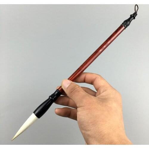 1pcs Chinese Calligraphy Brushes Pen Wolf Hair Writing Brush Wooden Handle Larger Regular Script Brush for Chinese painting