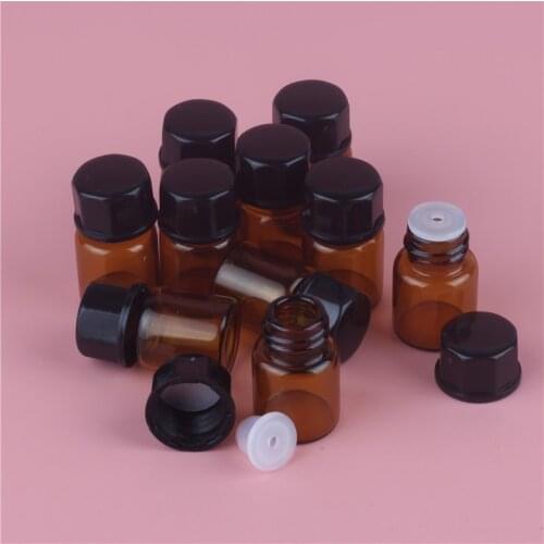 Hot 10 x 1ml Glass Bottle Mini Perfume Set Refillable Empty Glass Perfume Bottle Travel Liquid Bottles Vial Perfume Tube BLZZ-8